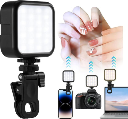 Mini Portable LED Selfie Video Light for Reels, Vlogging & Photography