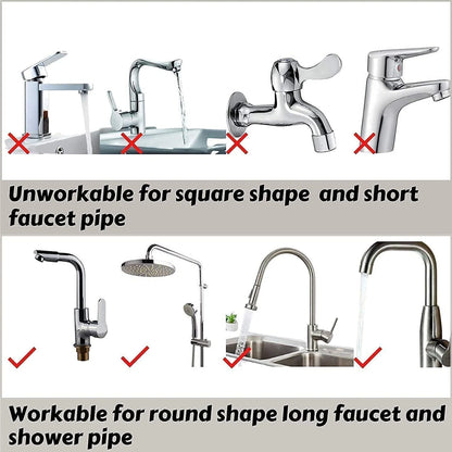 Stainless Steel Sink Caddy Organizer, Sink Faucet Stand, Tap Organiser Clip Storage Rack for Kitchen & Bathroom, Space-Saving Design for Easy Access to Cleaning Essentials